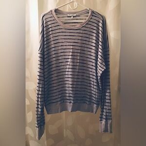 Michael Stars lounge top. Light blue striped. Runs extra large. Cotton. Worn. L